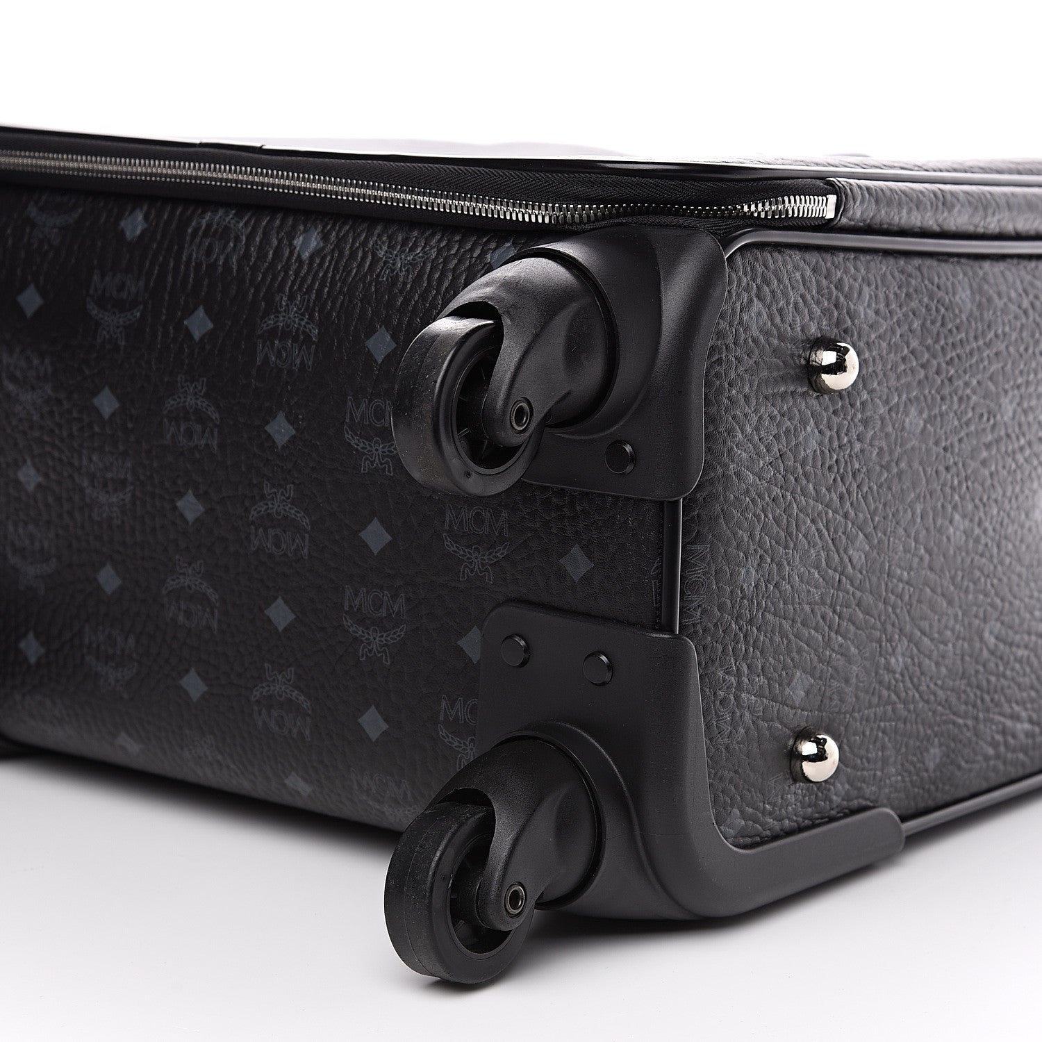 MCM Visetos Small Traveler Trolley Whelled Suitcase Black 8 of 8
