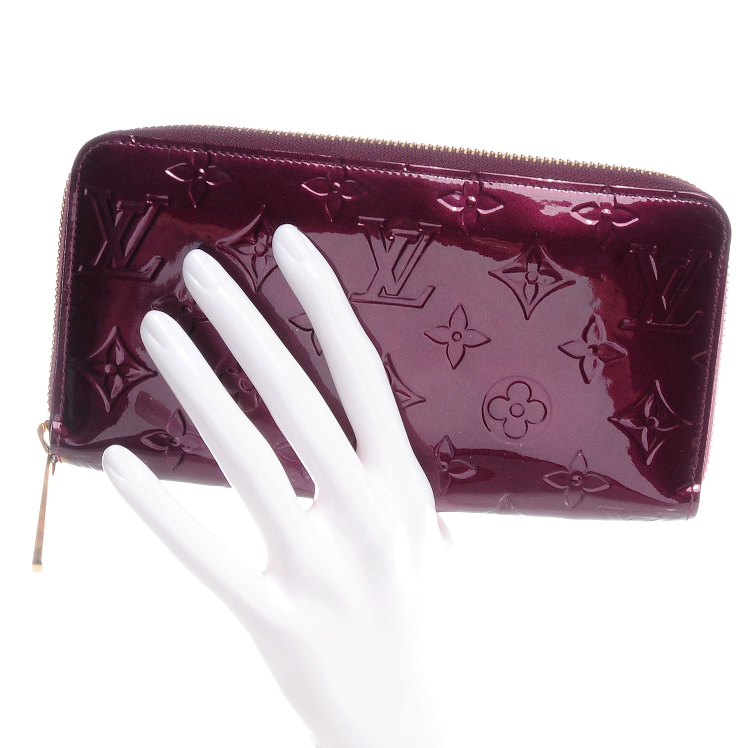 Louis Vuitton Vernis Zippy Wallet Rouge Fauviste 2 of 9