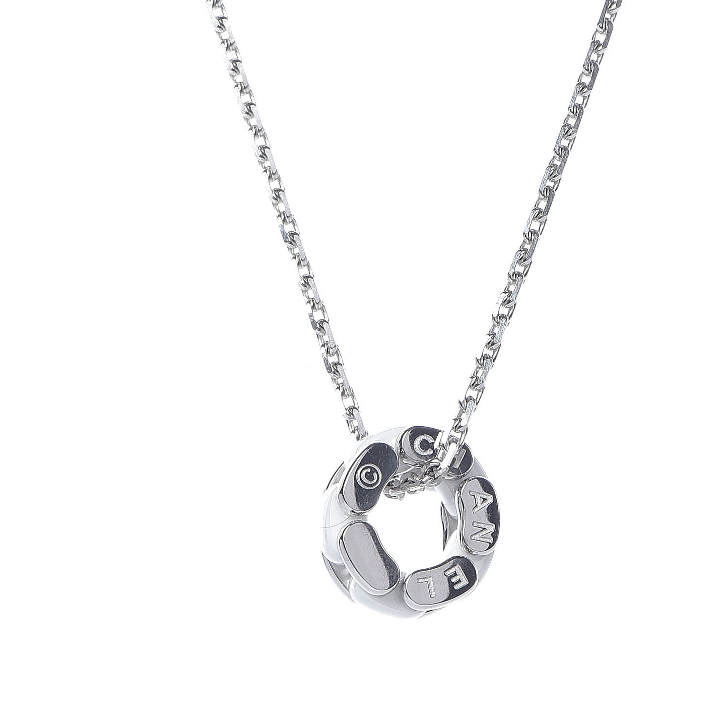 18K White Gold Ceramic Ultra Pendant Necklace White