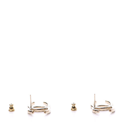 Chanel Baguette Crystal High Society CC Earrings Gold 3 of 5