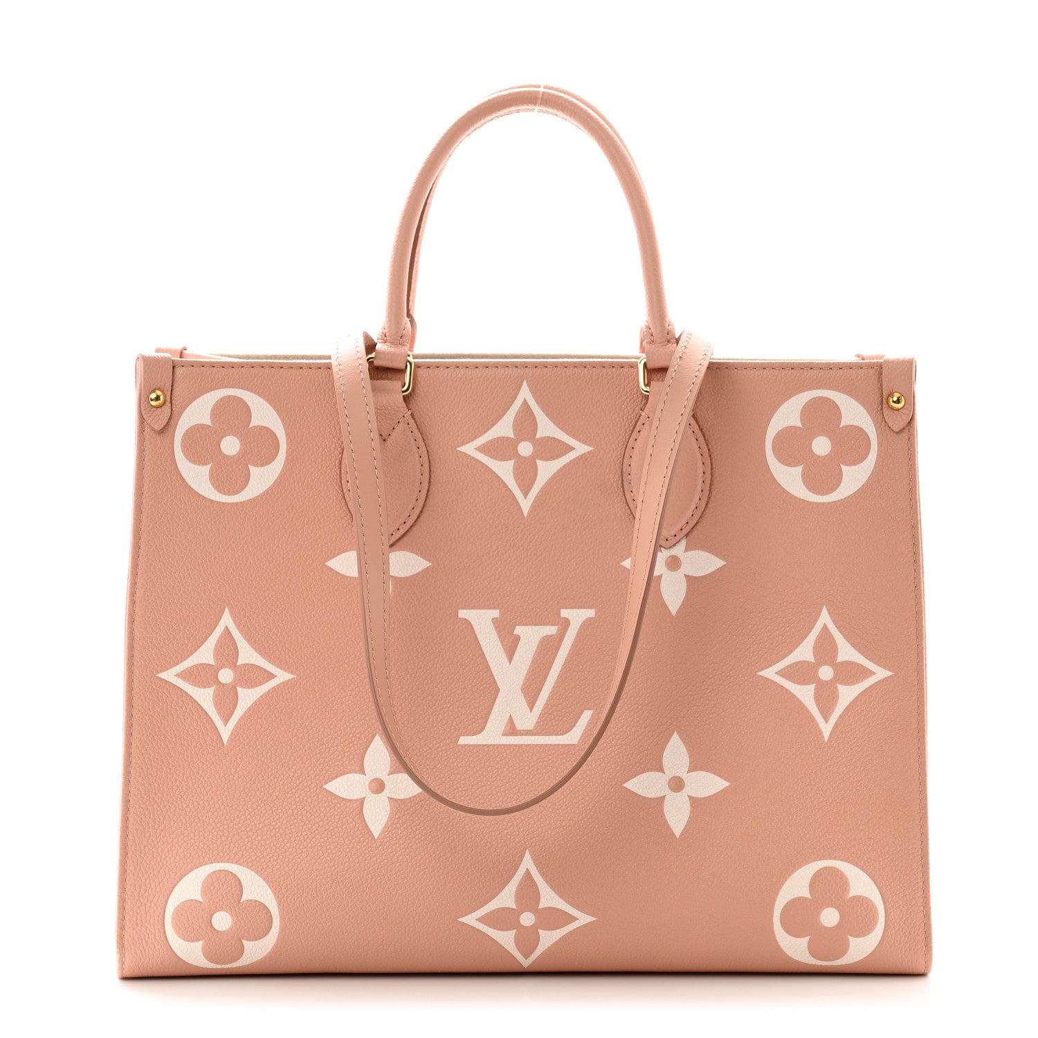 Louis Vuitton Empreinte Monogram Giant Onthego MM Rose Trianon Creme 1 of 11