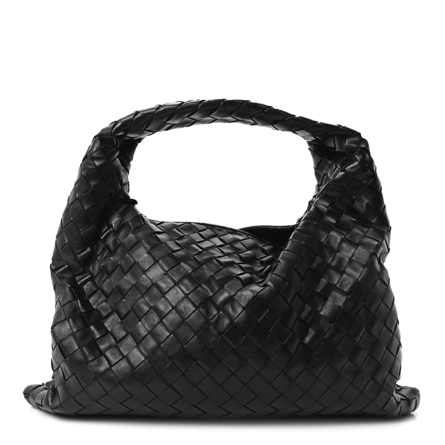 Calfskin Intrecciato Small Hop Black