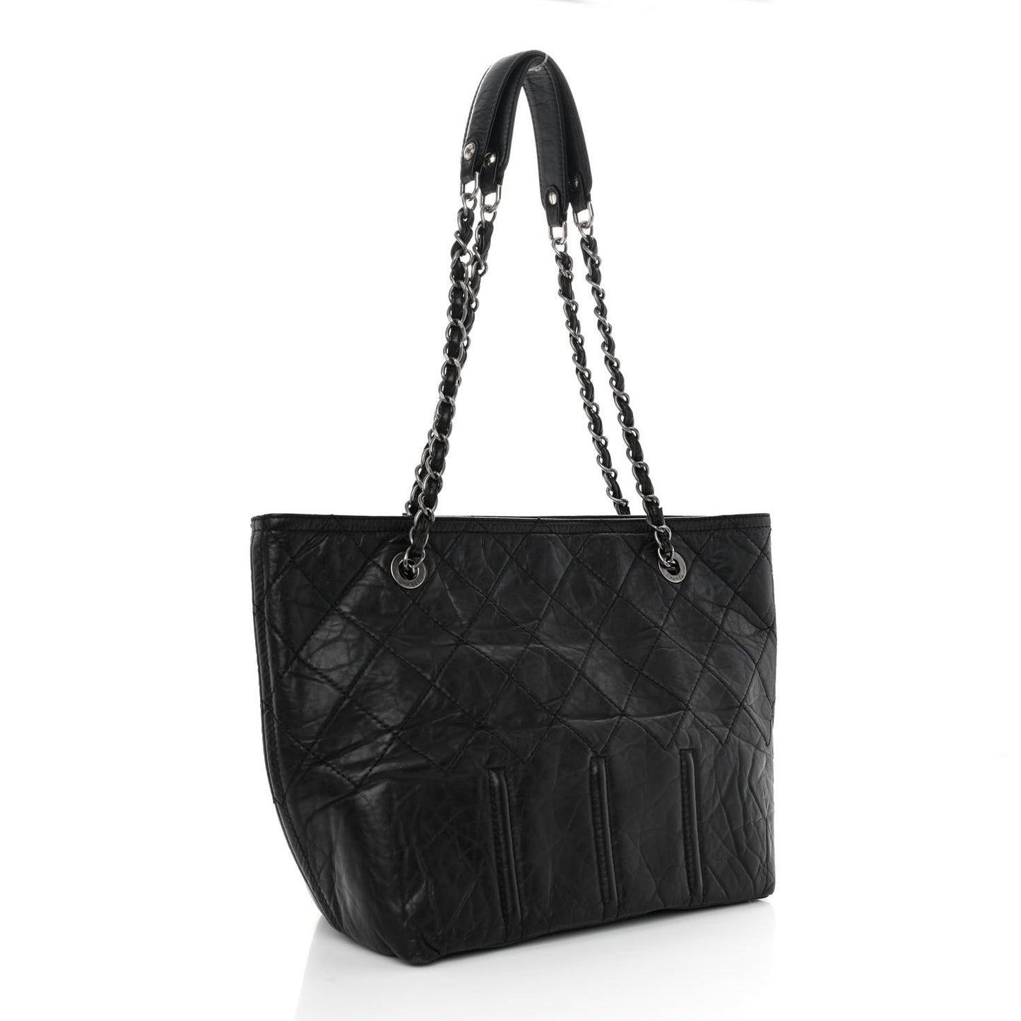 Calfskin Small Shopping in Moscow Tote Black