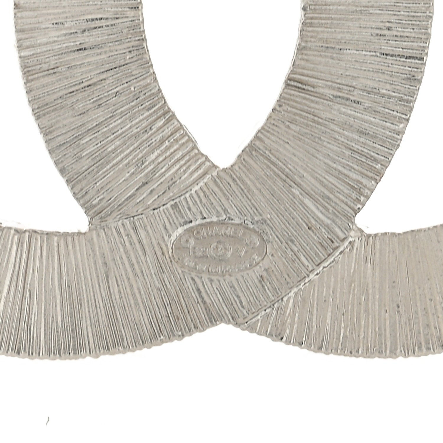 Chanel Baguette Crystal CC Brooch Silver 3 of 3