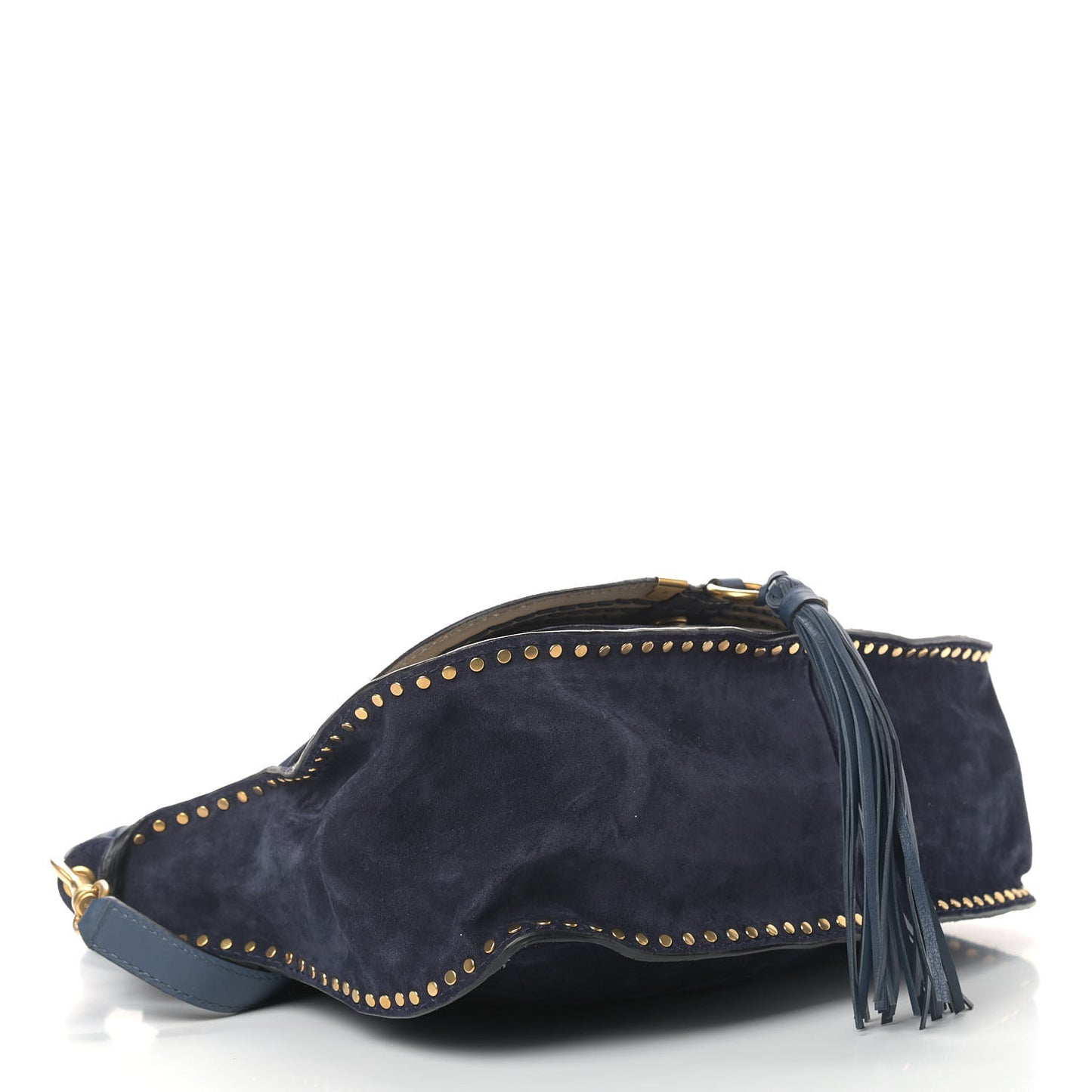 Suede Calfskin Braided Medium Marcie Satchel Navy