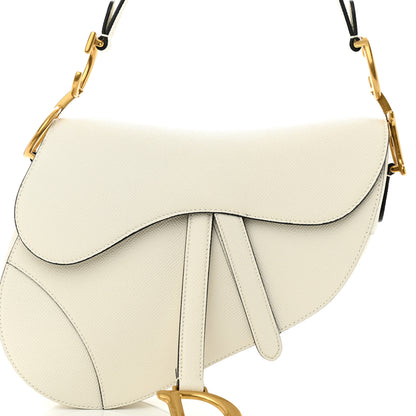 Christian Dior Grained Calfskin Saddle Bag White 8 of 11