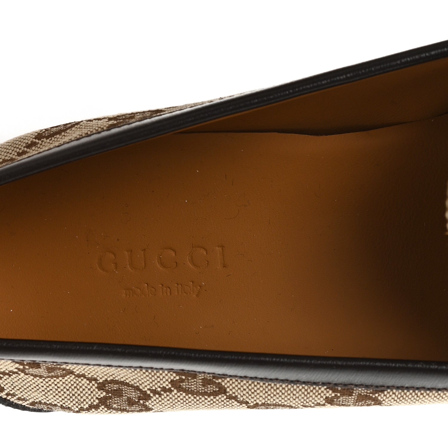 Gucci Canvas GG Monogram Horsebit Calfskin Womens Horsebit Platform Loafers 39 Beige Ebony 8 of 9