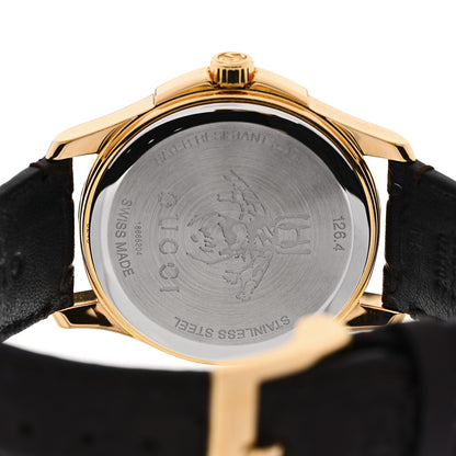 Gucci Stainless Steel Calfskin 38mm G-Timeless Quartz Watch Brown 4 of 5