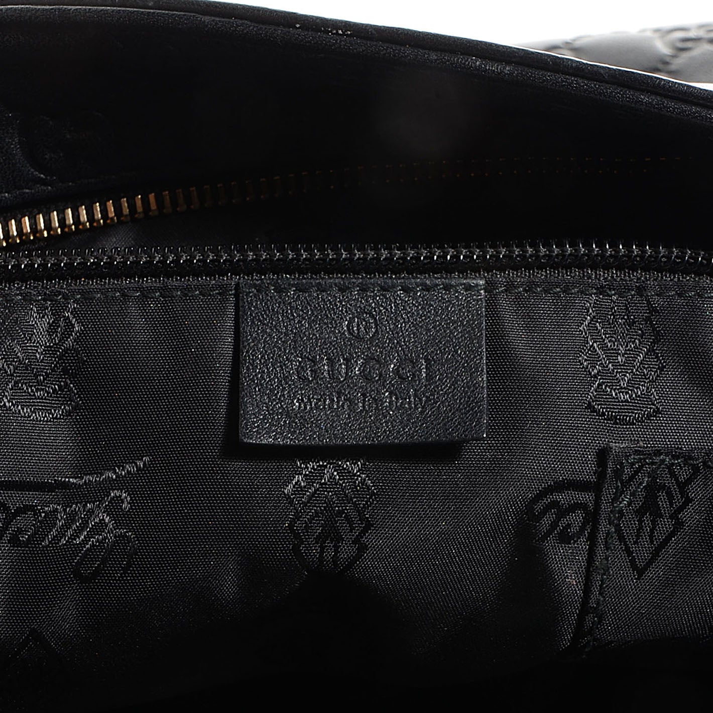 Guccissima Medium Flat Messenger Bag Black