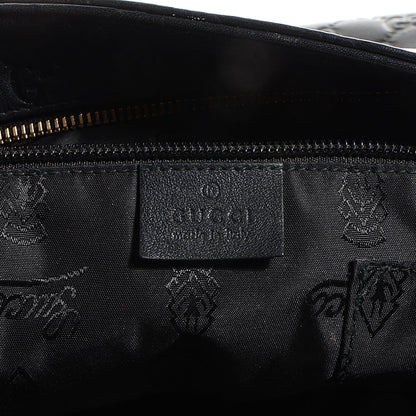 Gucci Guccissima Medium Flat Messenger Bag Black 7 of 8