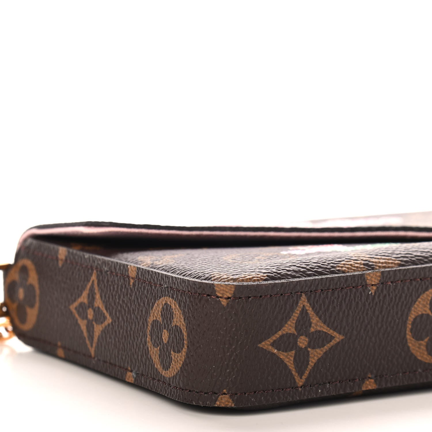 Louis Vuitton Monogram My LV World Tour Pochette Felicie Chain Wallet Rose Ballerine 9 of 10