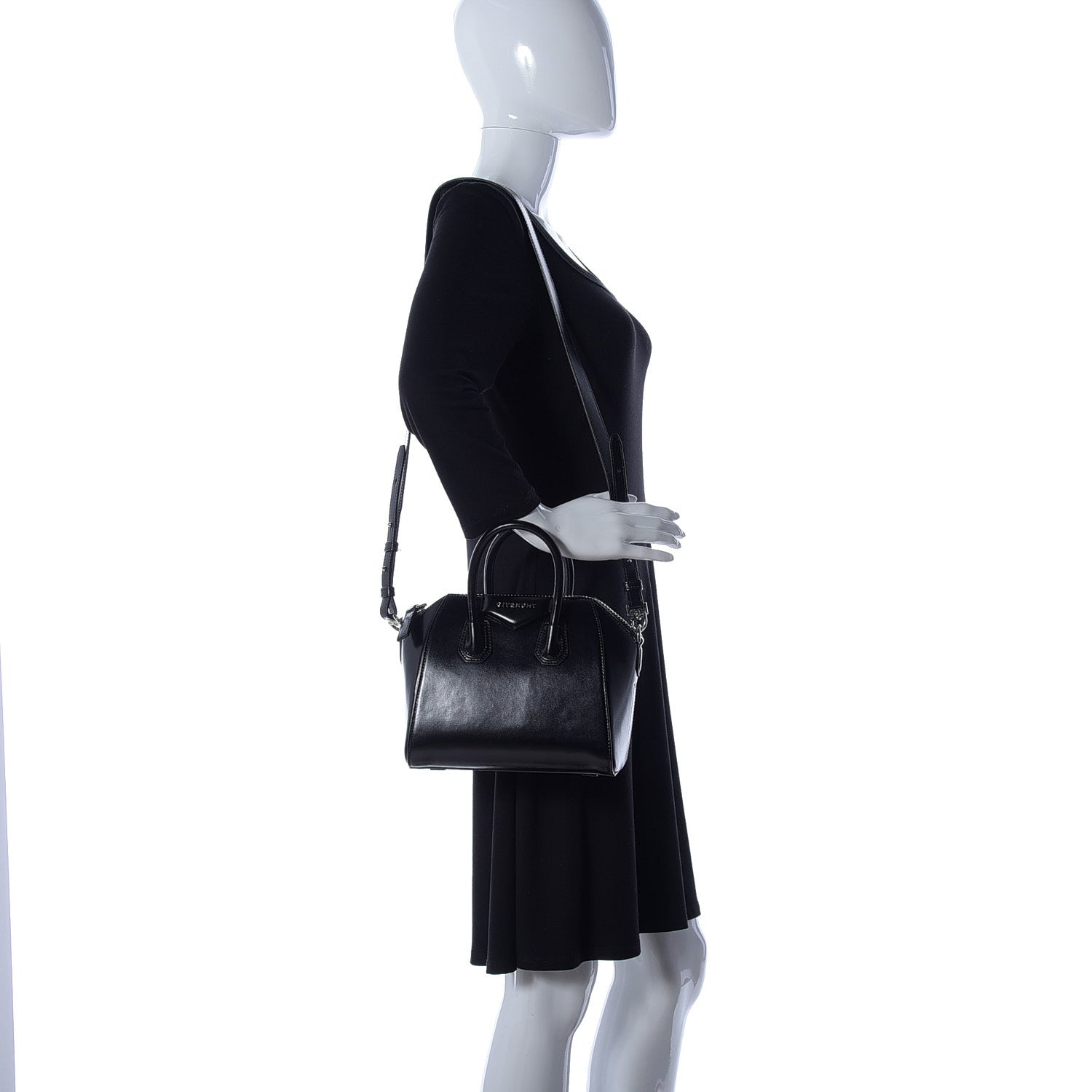 Givenchy Shiny Lord Calfskin Mini Antigona Black 3 of 10