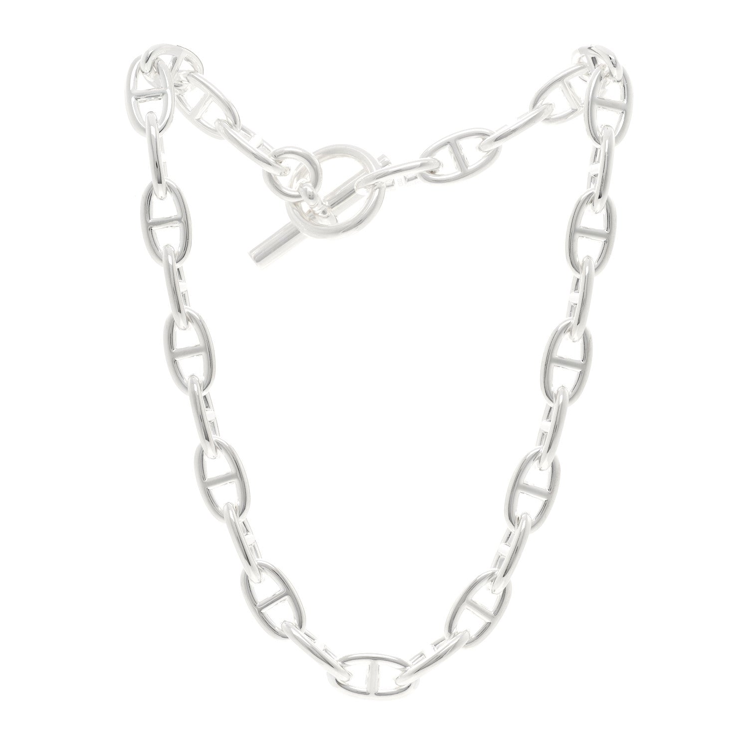 Hermes Sterling Silver GM Chaine D'Ancre Necklace 3 of 6