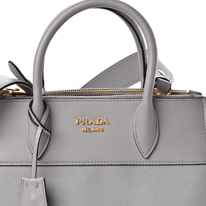 Prada Saffiano City Calf Small Esplanade Tote Nube 9 of 14