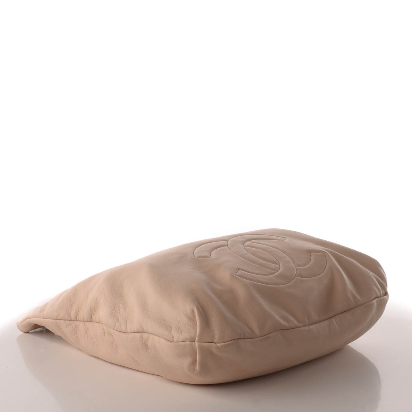 Lambskin Large Soft and Chain Hobo Beige
