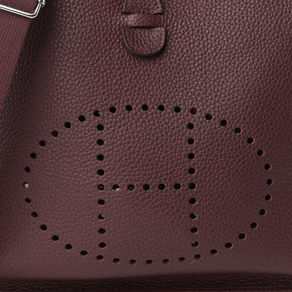 Hermes Taurillon Clemence Evelyne III PM Bordeaux 8 of 12