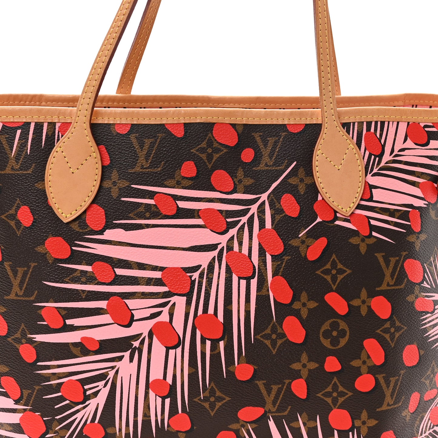 Monogram Jungle Dots Neo Neverfull MM Sugar Pink Poppy