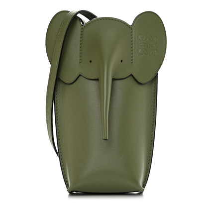 Loewe Calfskin Elephant Pouch Crossbody Bag Avocado 1 of 11