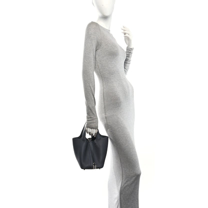 Hermes Taurillon Clemence Picotin Lock 18 PM Gris Meyer 2 of 10