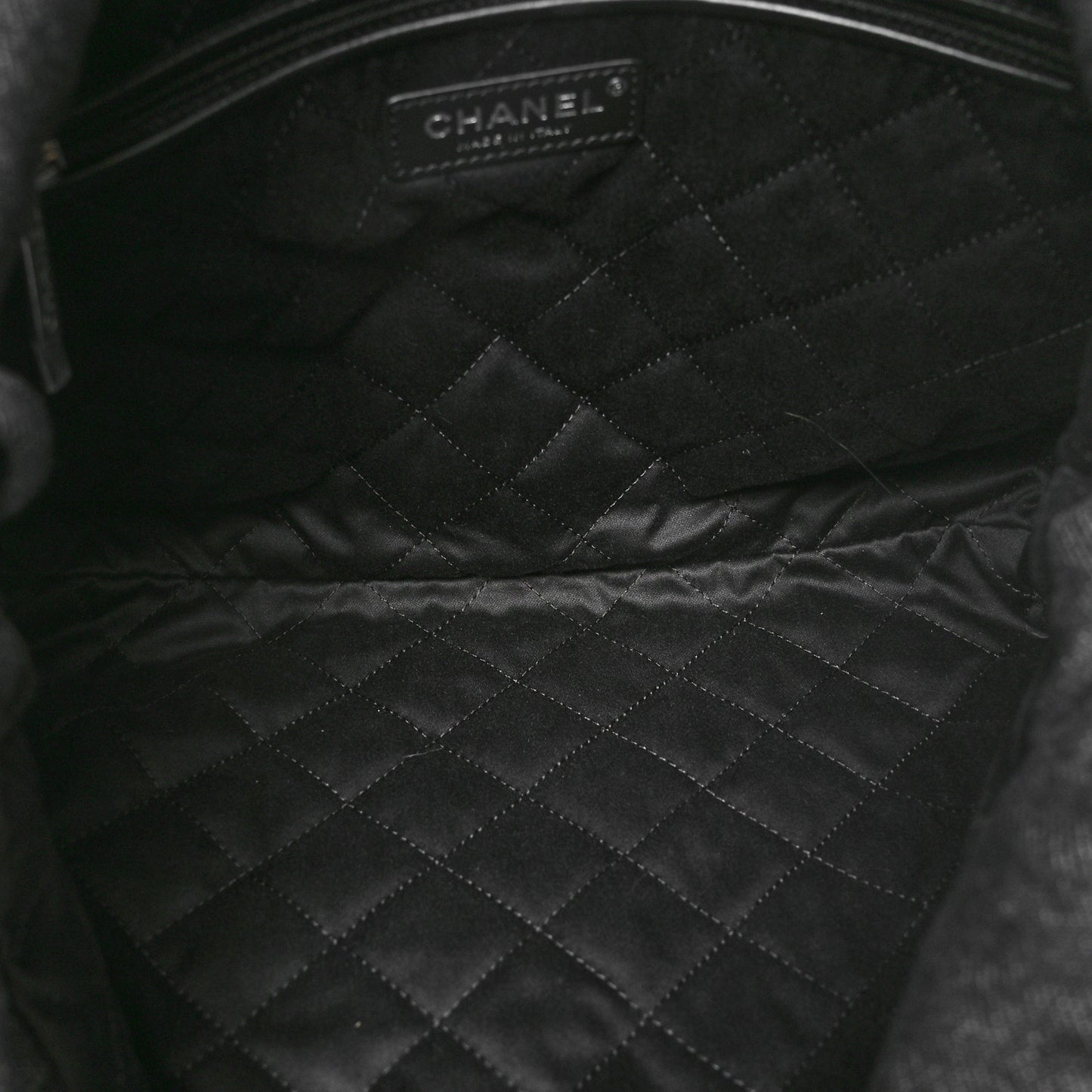 Denim Patchwork Quilted Chanel 22 Black