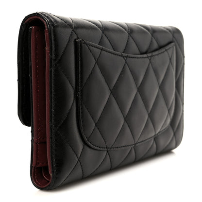 Chanel Lambskin Quilted Large Flap Wallet Black 3 of 10