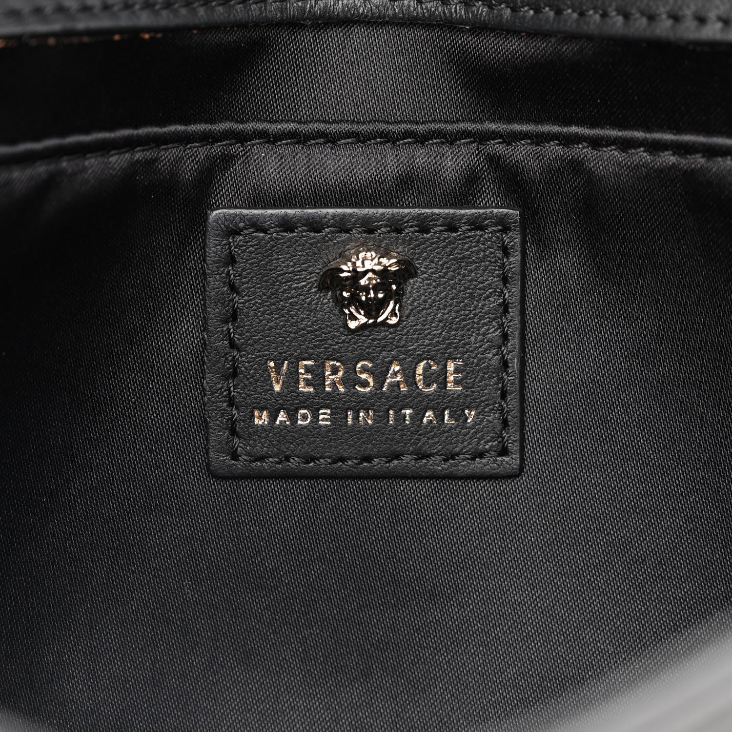 Versace Vitello Palazzo Medusa Evening Clutch Bag Black 6 of 16