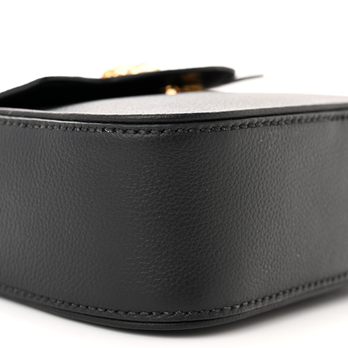 Grained Calfskin Mini La Medusa Bag Black