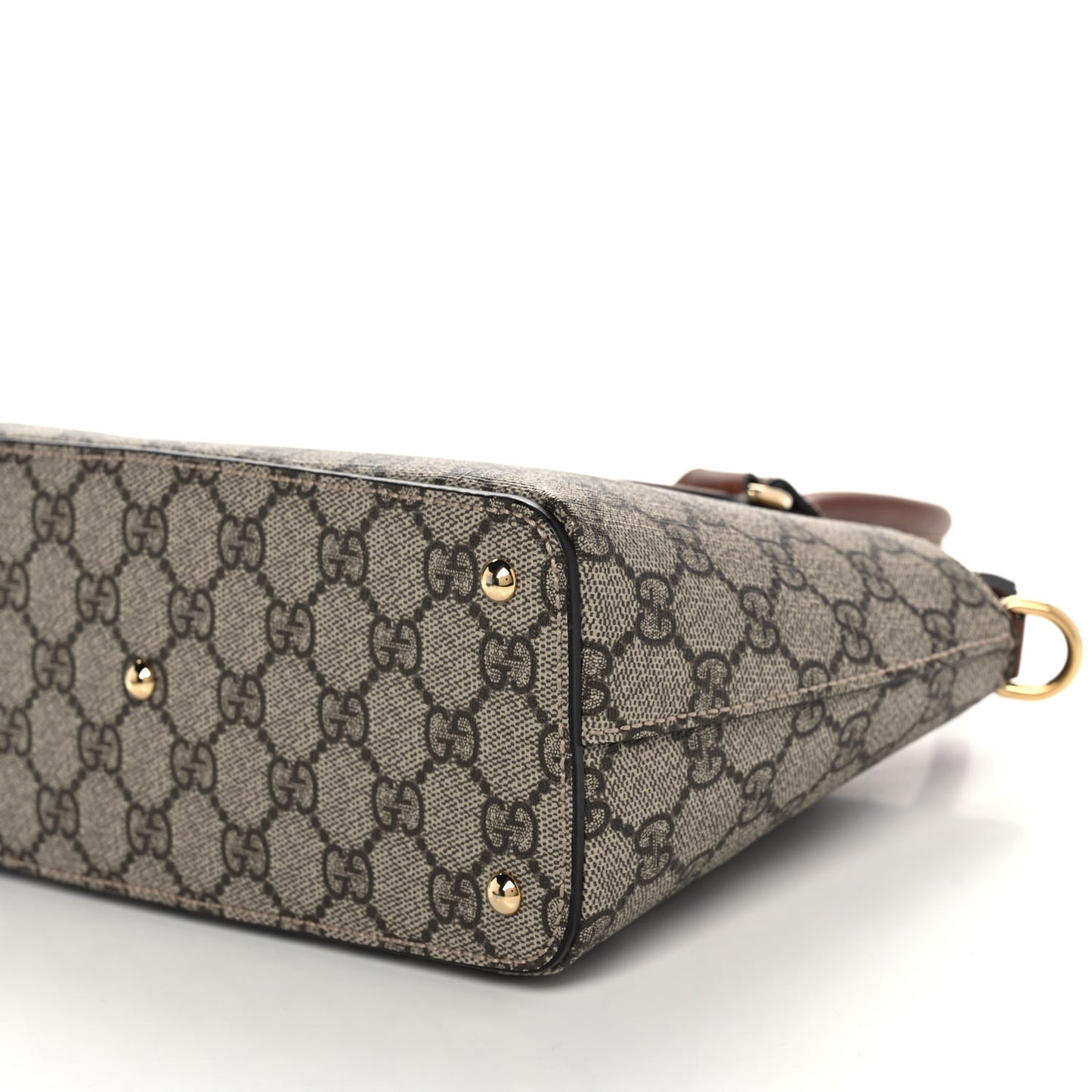 GG Supreme Monogram Mini Zip Top Tote Beige Tuscany