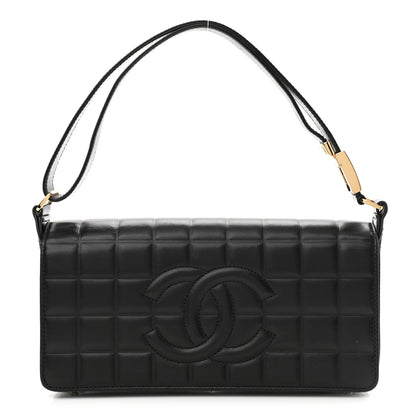 Chanel Lambskin Quilted CC Chocolate Bar Flap Black 1 of 15