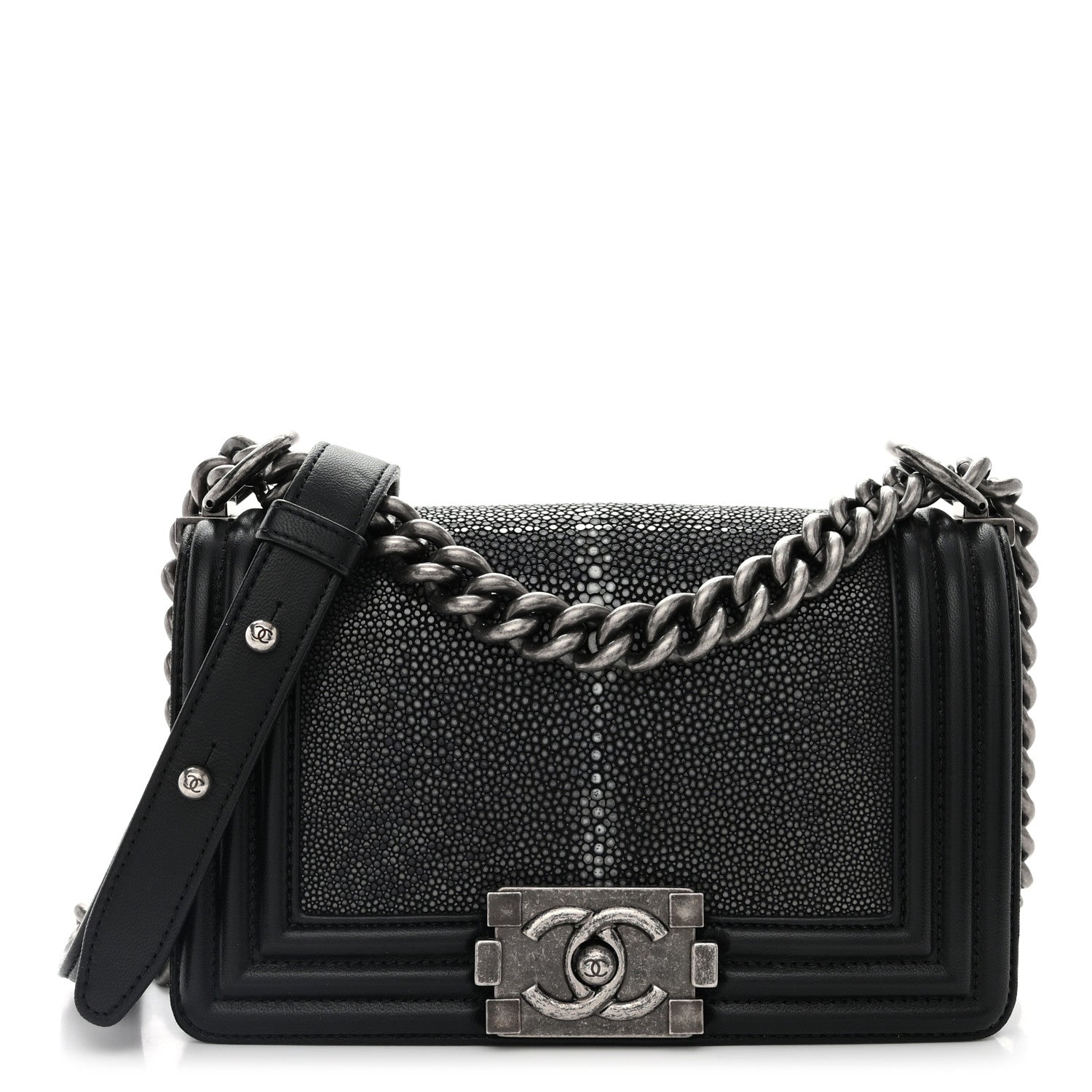 Chanel Galuchat Stingray Small Boy Flap Black 1 of 11