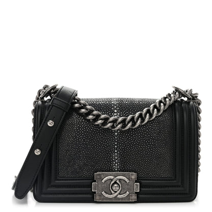 Chanel Galuchat Stingray Small Boy Flap Black 1 of 11