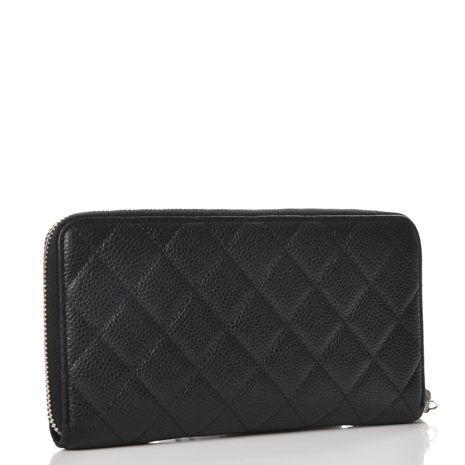 Chanel Caviar Quilted Large Gusset Zip Around Wallet Black 3 of 9