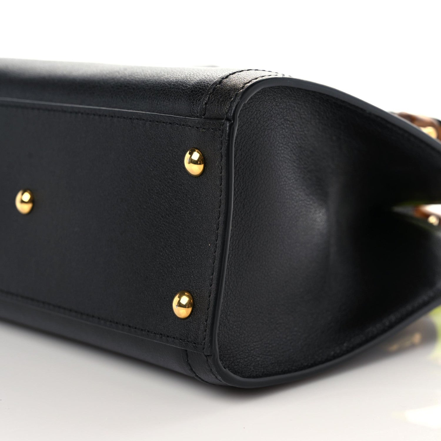 Gucci Wonka Grain Calfskin Mini Diana Tote Bag Black Yellow Fluo 6 of 10