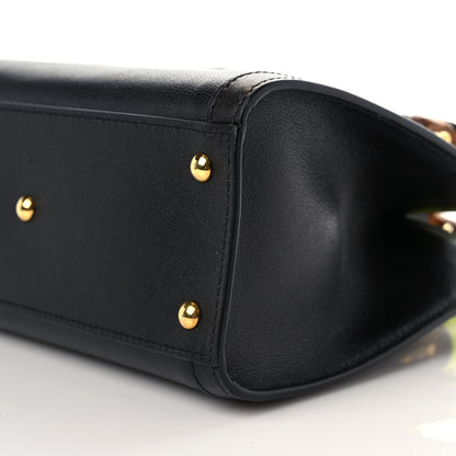 Gucci Wonka Grain Calfskin Mini Diana Tote Bag Black Yellow Fluo 6 of 10