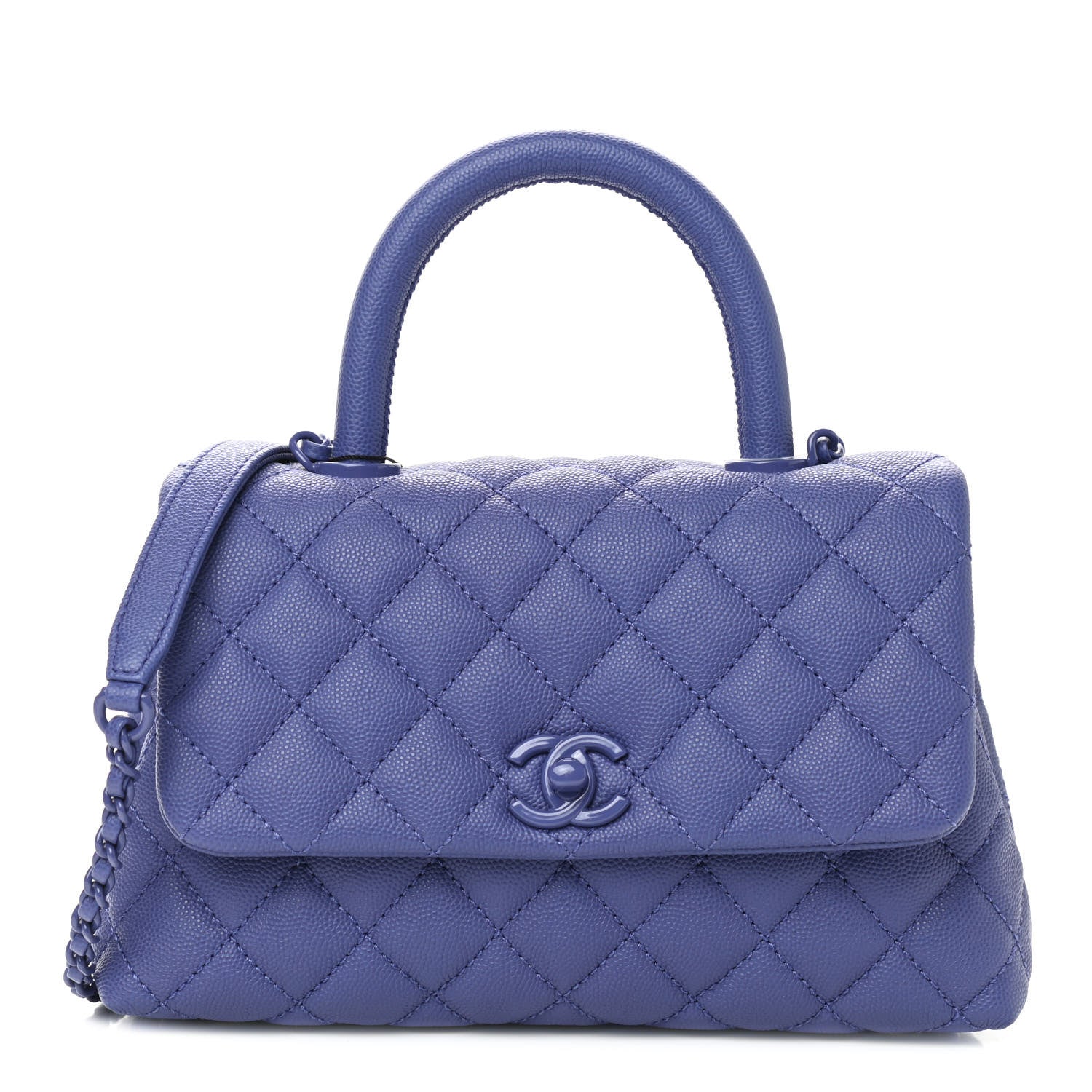 Chanel Caviar Quilted Incognito Mini Coco Handle Flap Blue 1 of 10