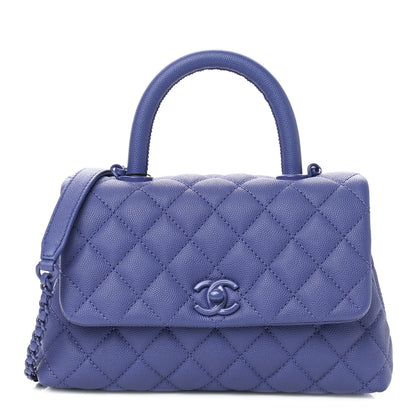 Chanel Caviar Quilted Incognito Mini Coco Handle Flap Blue 1 of 10