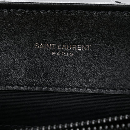 Saint Laurent Calfskin Y Quilted Monogram Medium Loulou Chain Satchel Black 6 of 11