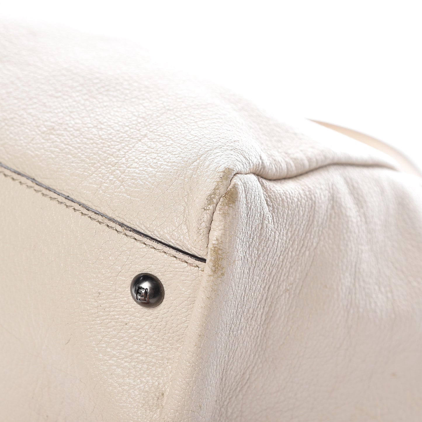 Goatskin Elaphe Large Peekaboo Iconic Satchel Latte Natural