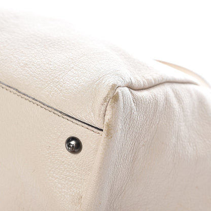 Fendi Goatskin Elaphe Large Peekaboo Iconic Satchel Latte Natural 12 of 21