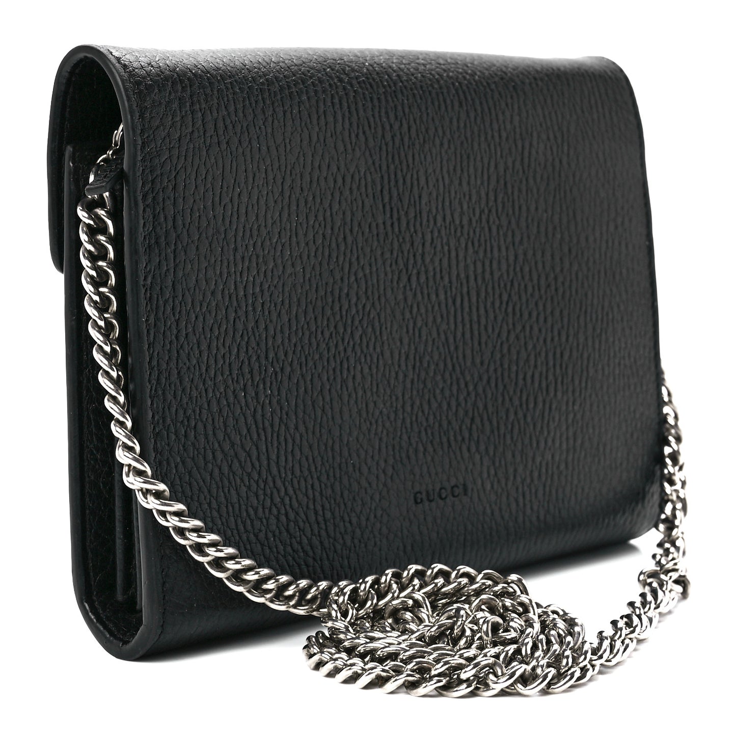 Calfskin Mini Dionysus Chain Wallet Black