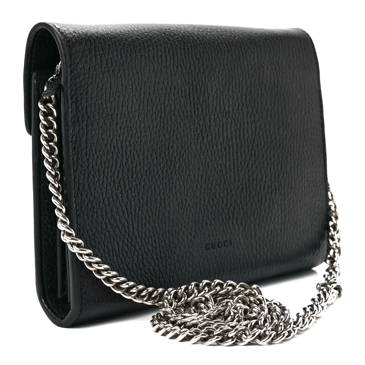 Gucci Calfskin Mini Dionysus Chain Wallet Black 3 of 12