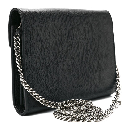 Gucci Calfskin Mini Dionysus Chain Wallet Black 3 of 12