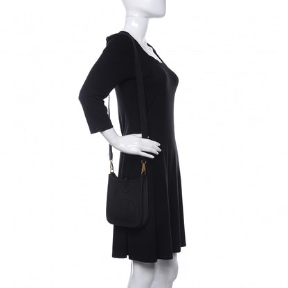 Hermes Taurillon Clemence Evelyne TPM Black 2 of 8