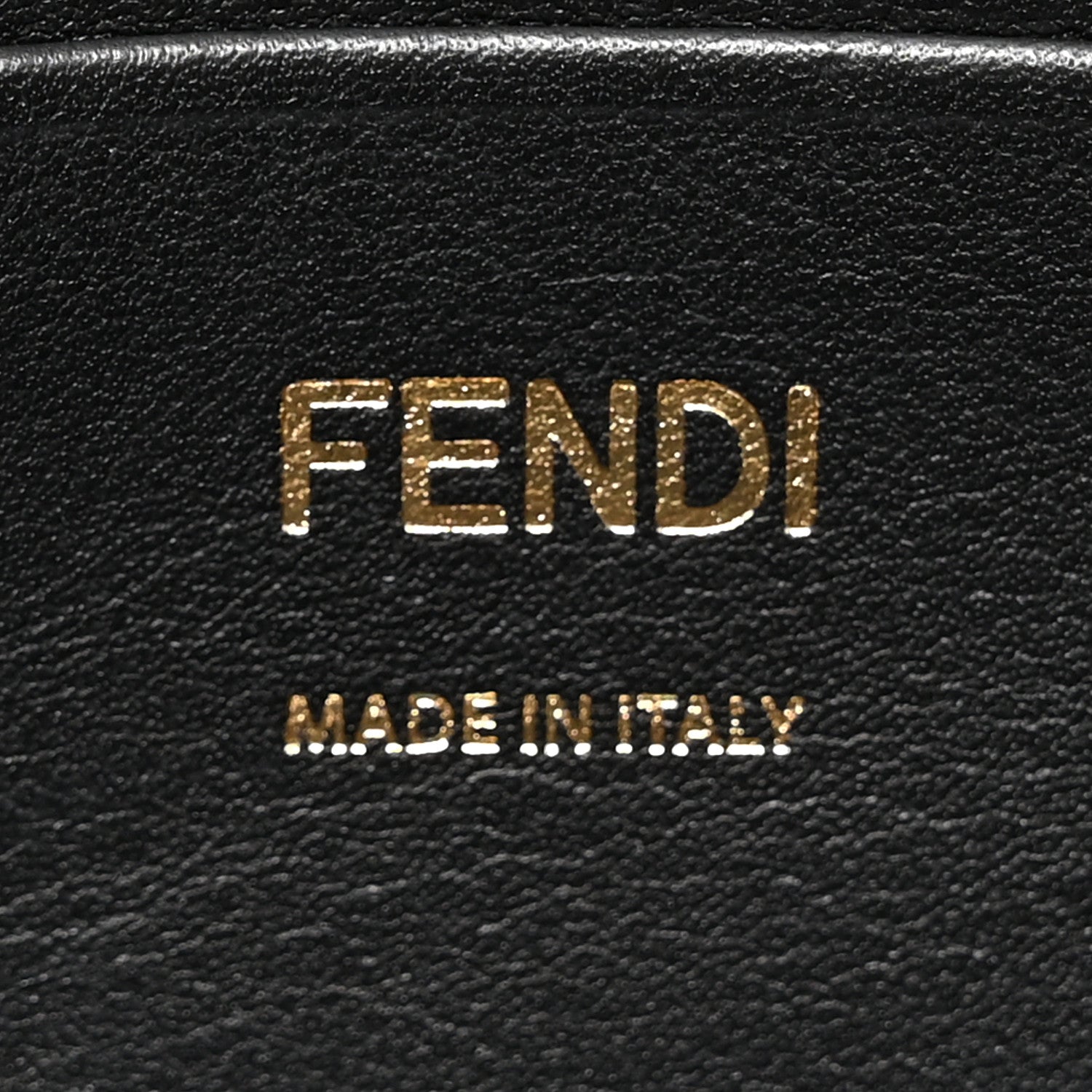 Fendi Shearling Vitello Dolce Macro FF 1974 Mini Baguette Tobacco Black 6 of 10