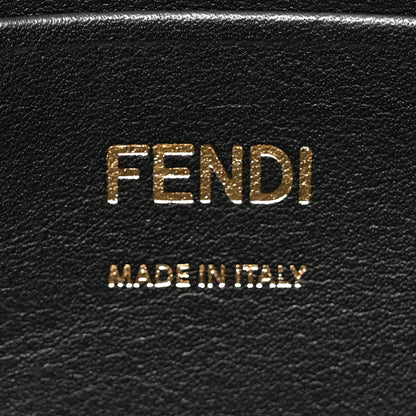 Fendi Shearling Vitello Dolce Macro FF 1974 Mini Baguette Tobacco Black 6 of 10