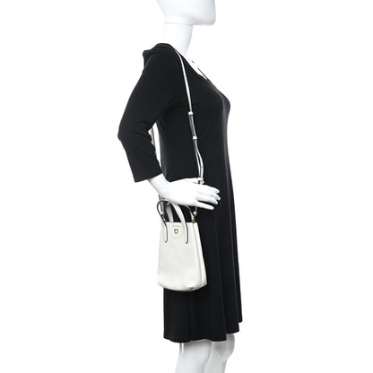 Salvatore Ferragamo Tumbled Calfskin Gancini Mini Bag White 2 of 13