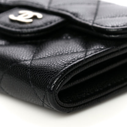 Chanel Caviar Quilted Flap Card Holder Chain Wristlet Black 11 of 12