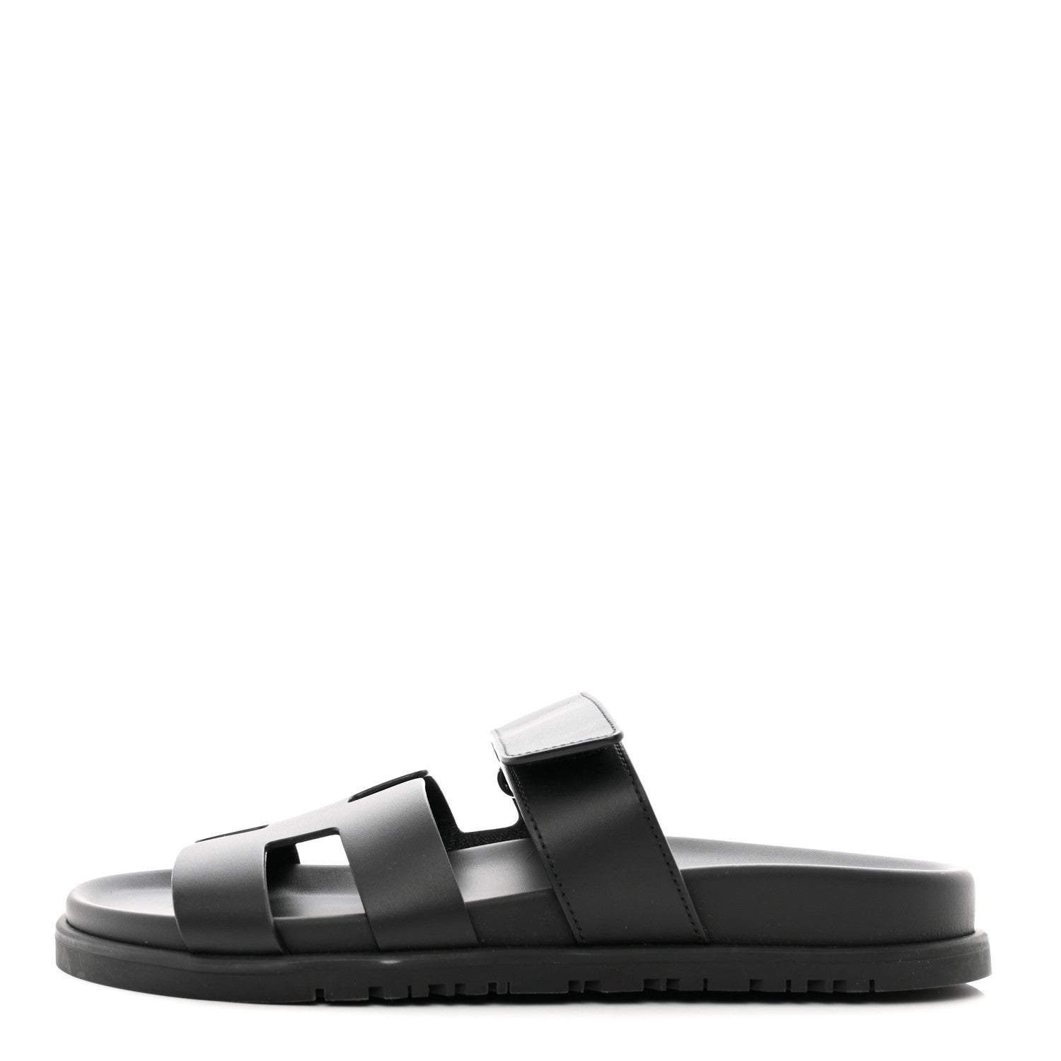 Hermes Calfskin Womens Chypre Sandals 36 Black 1 of 9