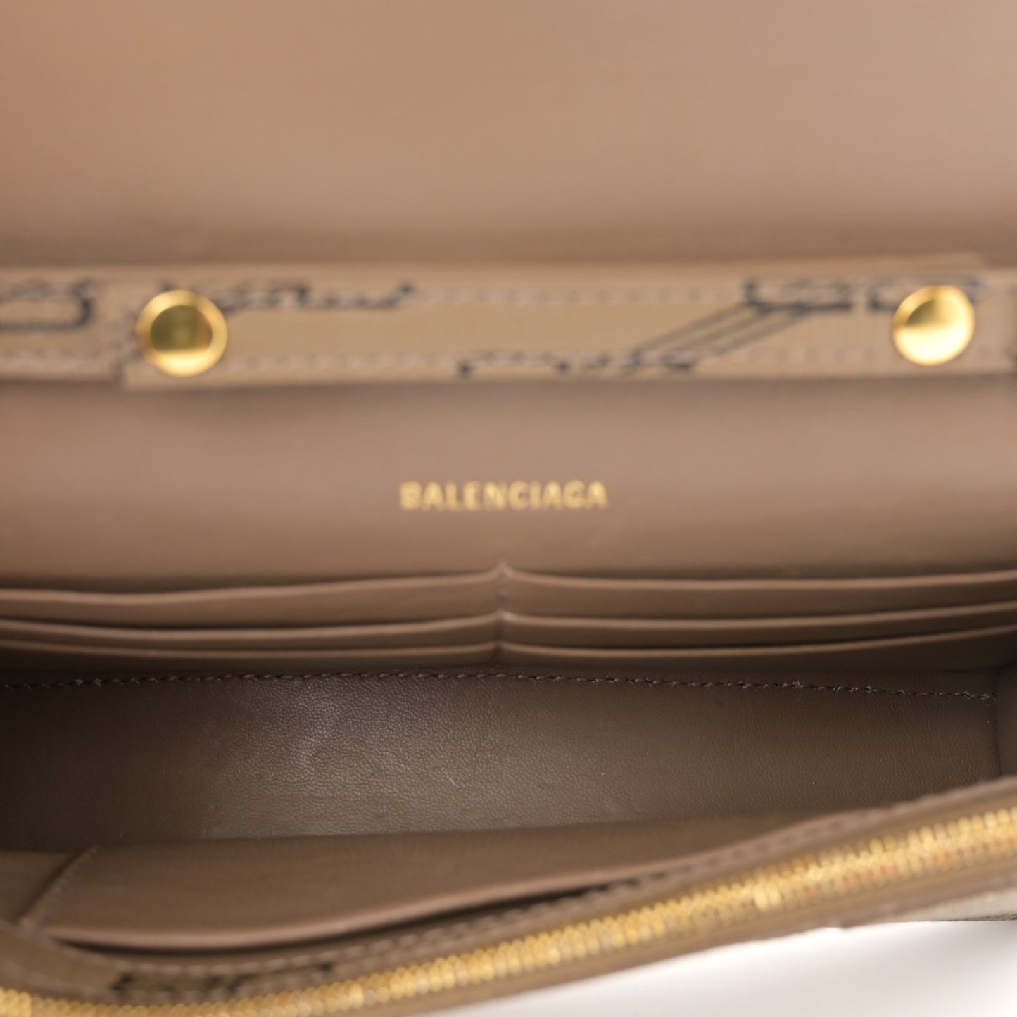 Coated Canvas BB Monogram Hourglass Chain Bag Beige Brown