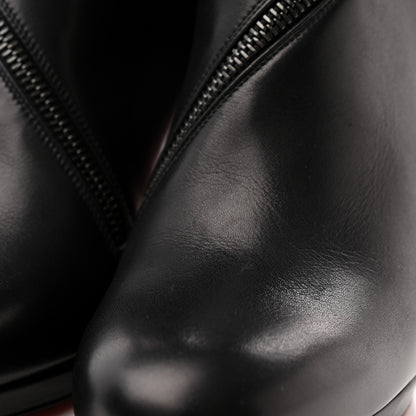 Christian Louboutin Calfskin Birgitta 100 Zip Around Ankle Boots 40 Black 9 of 9